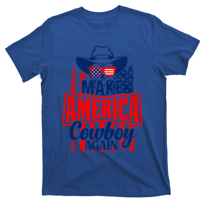 4th Of July Usa Flag Make America Cow Again Funny Gift T-Shirt