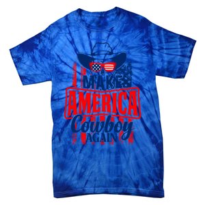 4th Of July Usa Flag Make America Cow Again Funny Gift Tie-Dye T-Shirt