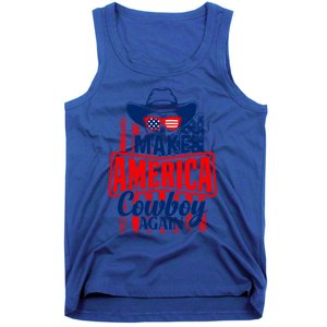 4th Of July Usa Flag Make America Cow Again Funny Gift Tank Top