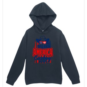 4th Of July Usa Flag Make America Cow Again Funny Gift Urban Pullover Hoodie