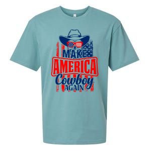 4th Of July Usa Flag Make America Cow Again Funny Gift Sueded Cloud Jersey T-Shirt