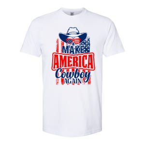 4th Of July Usa Flag Make America Cow Again Funny Gift Softstyle CVC T-Shirt