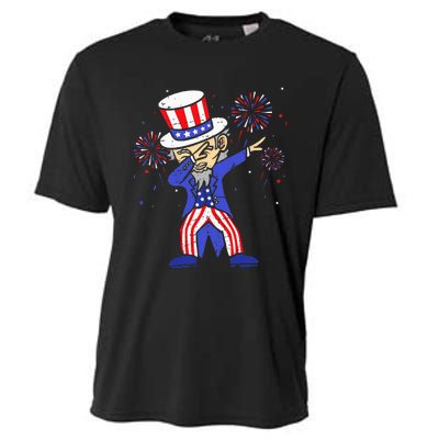 4th Of July S For Kids Funny Dabbing Uncle Sam Men Cooling Performance Crew T-Shirt