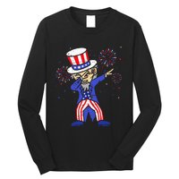 4th Of July S For Kids Funny Dabbing Uncle Sam Men Long Sleeve Shirt