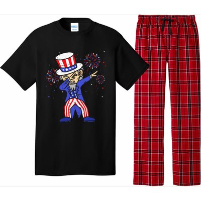 4th Of July S For Kids Funny Dabbing Uncle Sam Men Pajama Set