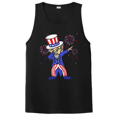 4th Of July S For Kids Funny Dabbing Uncle Sam Men PosiCharge Competitor Tank