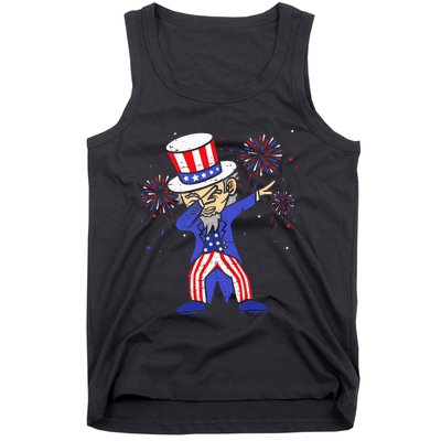 4th Of July S For Kids Funny Dabbing Uncle Sam Men Tank Top