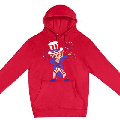 4th Of July S For Kids Funny Dabbing Uncle Sam Men Premium Pullover Hoodie