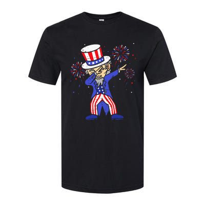 4th Of July S For Kids Funny Dabbing Uncle Sam Men Softstyle CVC T-Shirt