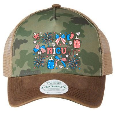 4th Of July Nicu Nurse Doodles Legacy Tie Dye Trucker Hat