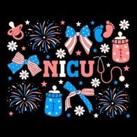 4th Of July Nicu Nurse Doodles City Backpack