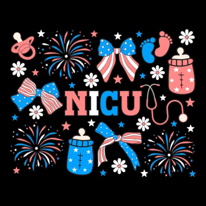 4th Of July Nicu Nurse Doodles City Backpack