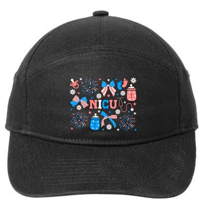 4th Of July Nicu Nurse Doodles 7-Panel Snapback Hat