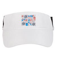 4th Of July Nicu Nurse Doodles Adult Drive Performance Visor