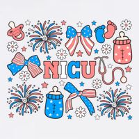 4th Of July Nicu Nurse Doodles Adult Drive Performance Visor