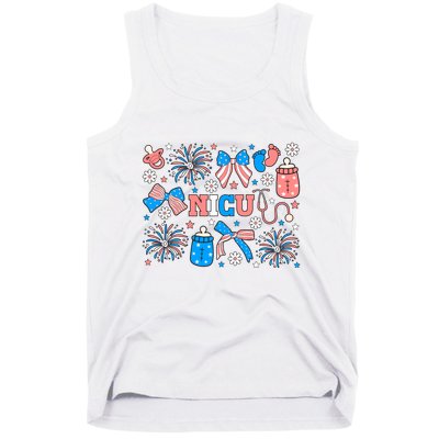 4th Of July Nicu Nurse Doodles Tank Top