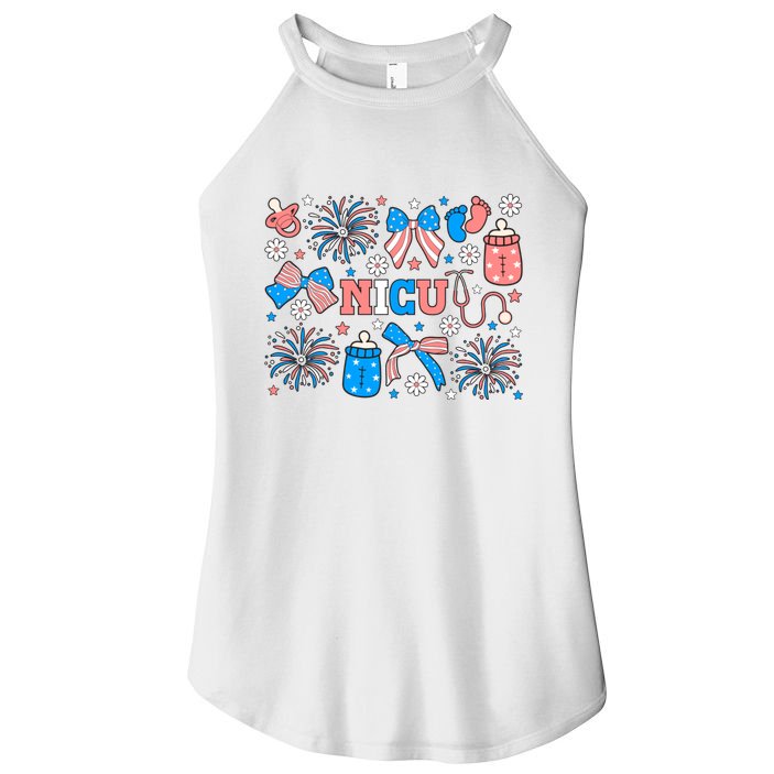 4th Of July Nicu Nurse Doodles Women's Perfect Tri Rocker Tank