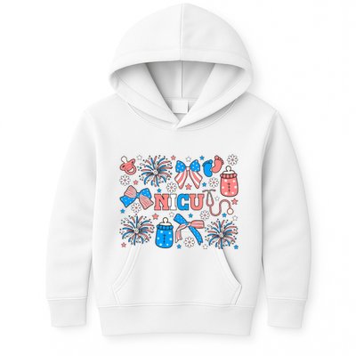 4th Of July Nicu Nurse Doodles Kids Hoodie