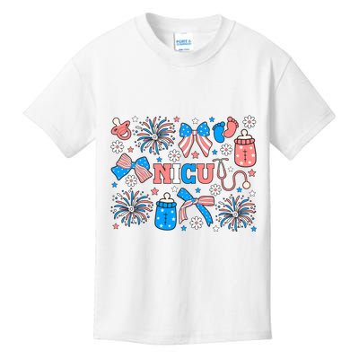 4th Of July Nicu Nurse Doodles Kids T-Shirt