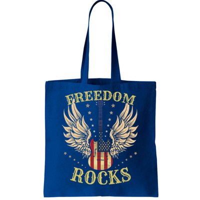 4th Of July American Flag Usa Freedom Rocks Cool Gift Tote Bag