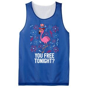 4th Of July You Free Tonight Flamingo American Flag Usa Cute Gift Mesh Reversible Basketball Jersey Tank