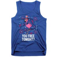 4th Of July You Free Tonight Flamingo American Flag Usa Cute Gift Tank Top