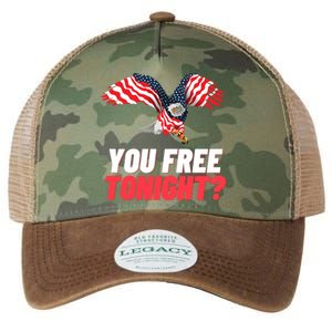 4th Of July You Free Tonight Funny Gift Legacy Tie Dye Trucker Hat