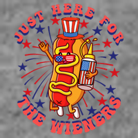 4th Of July I'm Just Here For The Wieners Hot Dogs Funny Sustainable Beanie