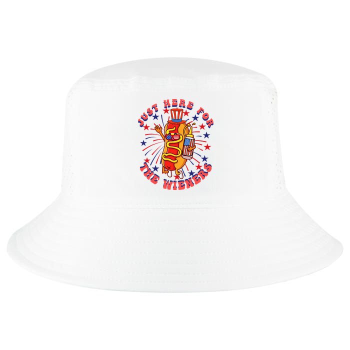 4th Of July I'm Just Here For The Wieners Hot Dogs Funny Cool Comfort Performance Bucket Hat