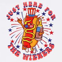 4th Of July I'm Just Here For The Wieners Hot Dogs Funny Cooling Performance Crew T-Shirt