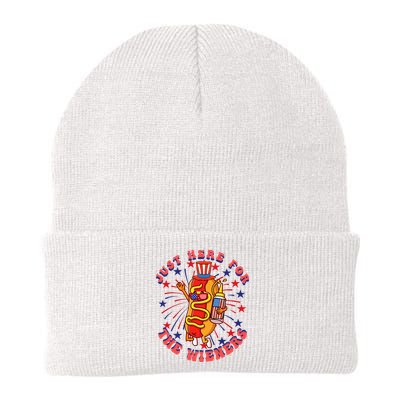 4th Of July I'm Just Here For The Wieners Hot Dogs Funny Beanie