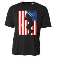 4th Of July Patriotic Baseball  USA American Flag boy Cooling Performance Crew T-Shirt