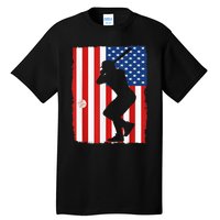 4th Of July Patriotic Baseball  USA American Flag boy Tall T-Shirt