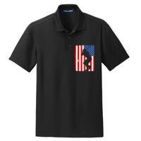 4th Of July Patriotic Baseball  USA American Flag boy Dry Zone Grid Polo