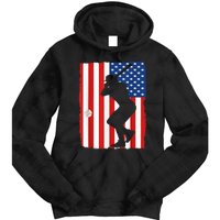 4th Of July Patriotic Baseball  USA American Flag boy Tie Dye Hoodie