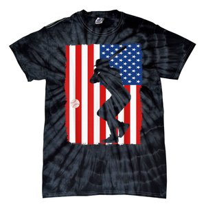 4th Of July Patriotic Baseball  USA American Flag boy Tie-Dye T-Shirt