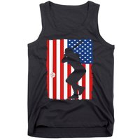 4th Of July Patriotic Baseball  USA American Flag boy Tank Top