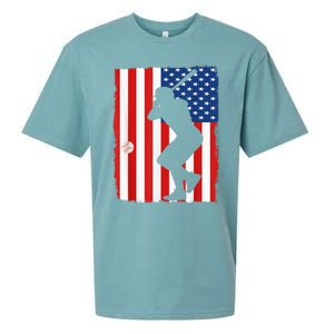 4th Of July Patriotic Baseball  USA American Flag boy Sueded Cloud Jersey T-Shirt