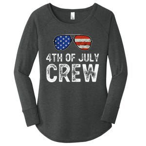 4th of July Crew Matching Family Outfits Women's Perfect Tri Tunic Long Sleeve Shirt