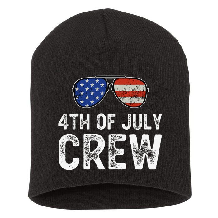 4th of July Crew Matching Family Outfits Short Acrylic Beanie