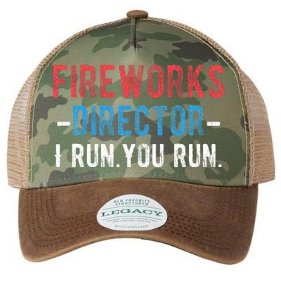 4th Of July Fireworks Director I Run You Run Legacy Tie Dye Trucker Hat