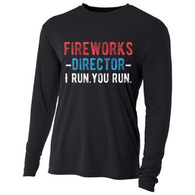 4th Of July Fireworks Director I Run You Run Cooling Performance Long Sleeve Crew