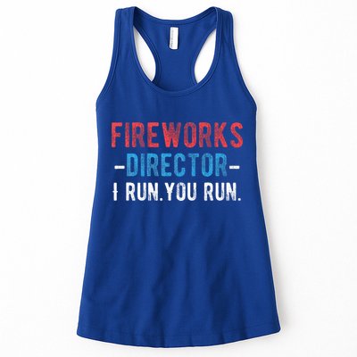 4th Of July Fireworks Director I Run You Run Womens Tank Top