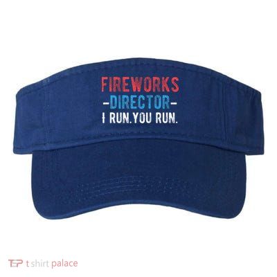 4th Of July Fireworks Director I Run You Run Visor
