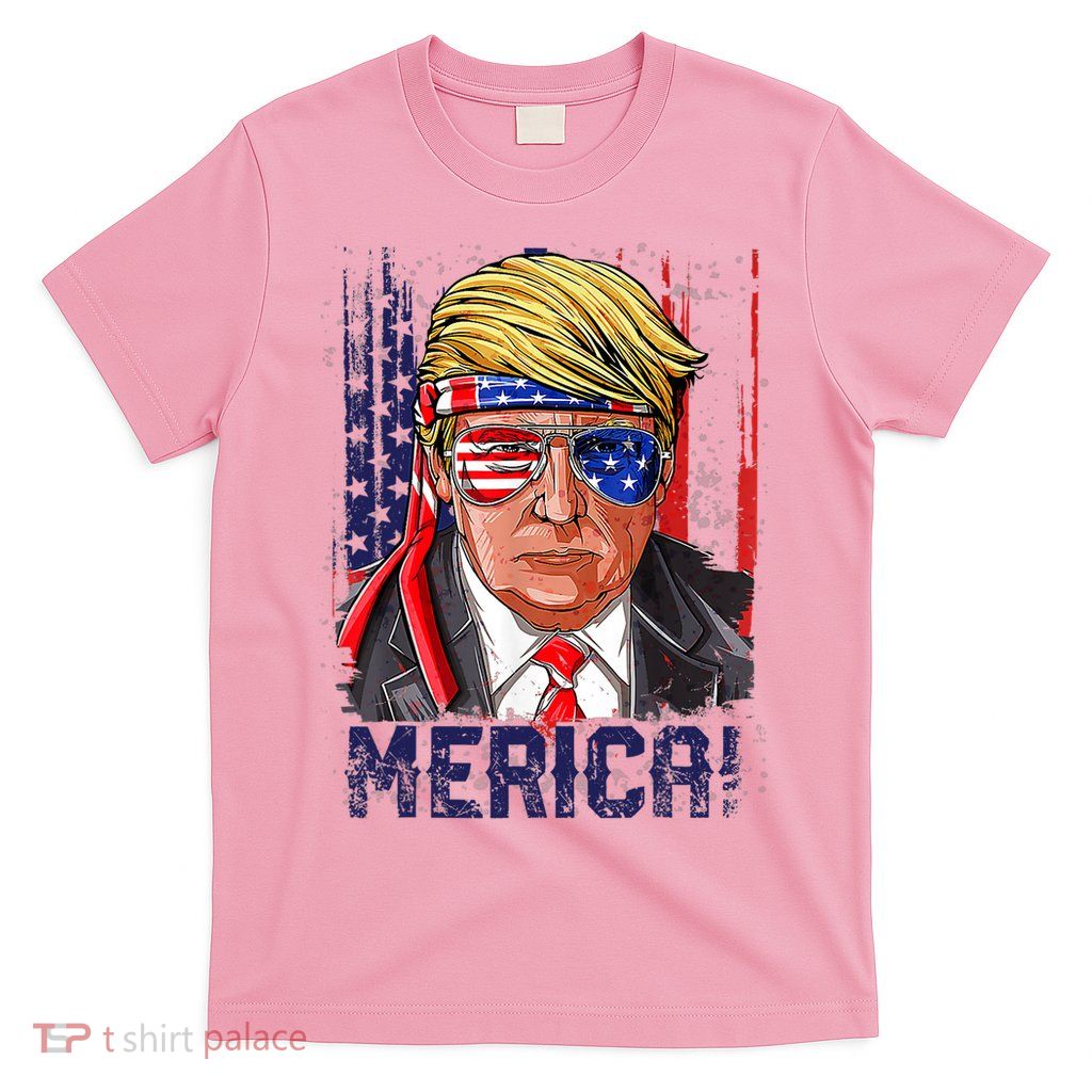 4th Of July Merica Trump Shirt USA American Flag Vintage T-Shirt