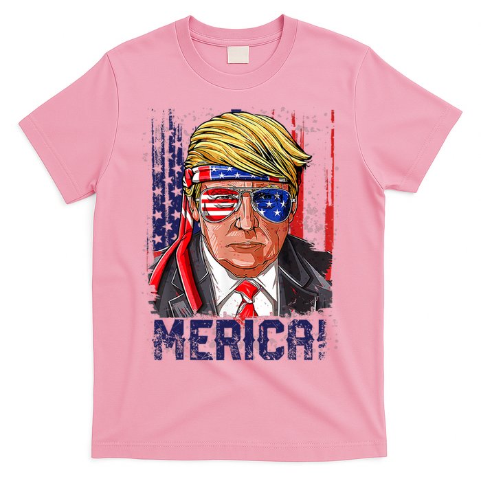 4th Of July Merica Trump Shirt USA American Flag Vintage T-Shirt