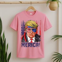 4th Of July Merica Trump Shirt USA American Flag Vintage T-Shirt
