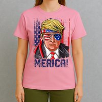 4th Of July Merica Trump Shirt USA American Flag Vintage T-Shirt