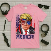 4th Of July Merica Trump Shirt USA American Flag Vintage T-Shirt