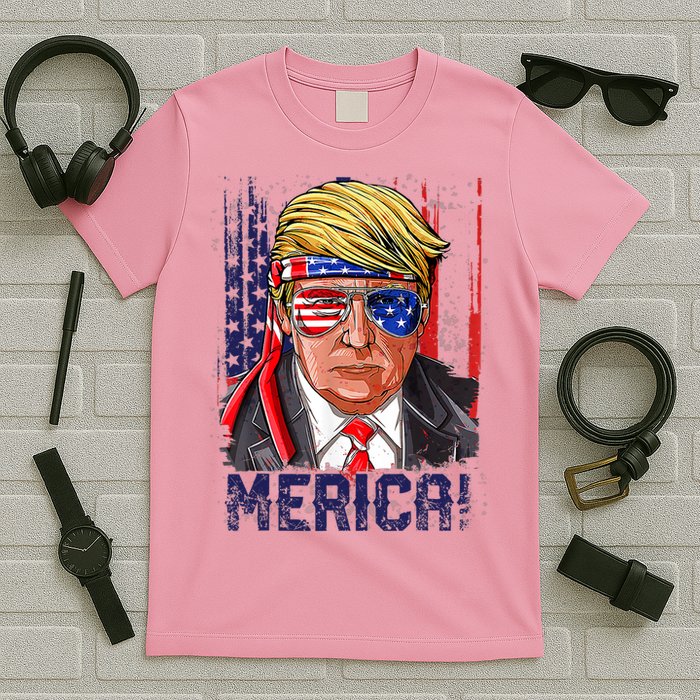 4th Of July Merica Trump Shirt USA American Flag Vintage T-Shirt